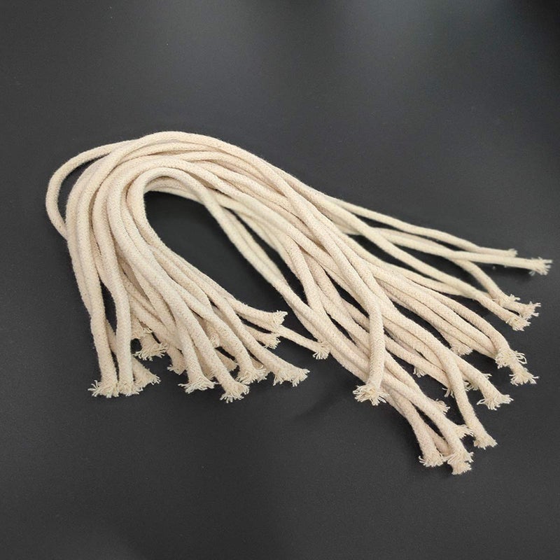 LGEGE Oil Lamp Wicks Burner, Round Cotton Kerosene Burner, Candle Lamp Burner Replacement 20 Pcs 1.34ftï¼ˆ41cm x 0.2"(5mm) - Image 1